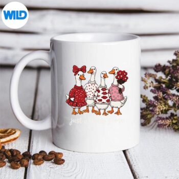 JustALovelyGooseCuteSillyGooseValentinesDayFunnymug
