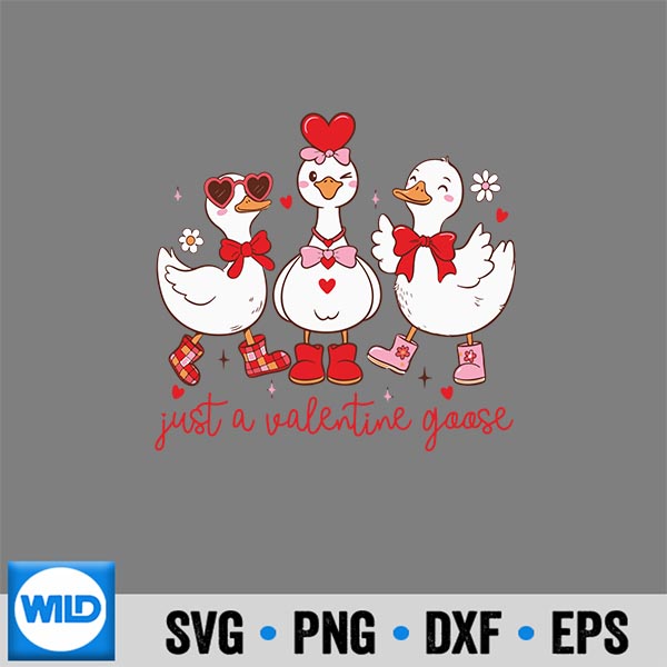 Just A Valentine Goose Silly Goose Duck Valentine Day Silhouette SVG PNG 7 JustAValentineGooseSillyGooseDuckValentineDay