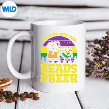 JustHereForBeadsBeerMardiGrasCarnivalDrinkingmug