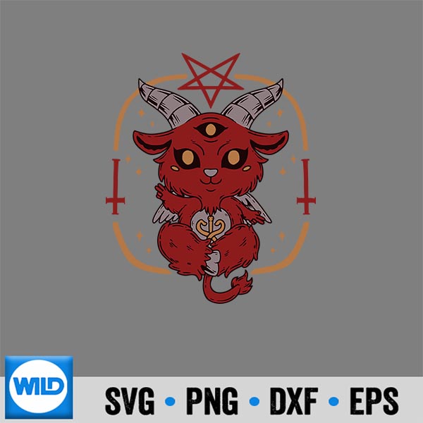 LuciferSigilSatanSatanicGoatCuteGothBabyBaphomet
