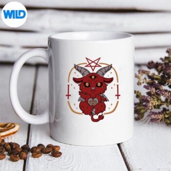 LuciferSigilSatanSatanicGoatCuteGothBabyBaphometmug