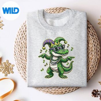 MardiGrasAlligatorAlligatorFunnysweater