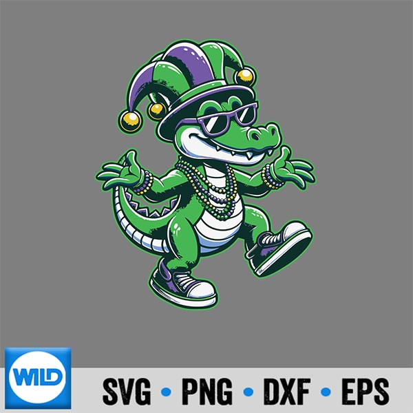 Mardi Gras Alligator Alligator Love Silhouette SVG PNG Cut File 7 MardiGrasAlligatorAlligatorLove