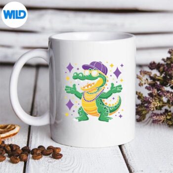 Mardi Gras Alligator New Orleans Parties SVG Cut File 5 MardiGrasAlligatorNewOrleansPartiesmug
