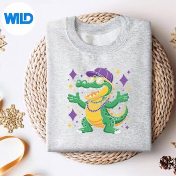 Mardi Gras Alligator New Orleans Parties SVG Cut File 4 MardiGrasAlligatorNewOrleansPartiessweater