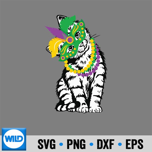 Mardi Gras Cat Lover Kitten Mardi Gras Party Beads Digital Download 6 MardiGrasCatLoverKittenMardiGrasPartyBeads