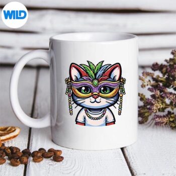MardiGrasCatNewOrleansLouisianaCarnival2024Girlsmug
