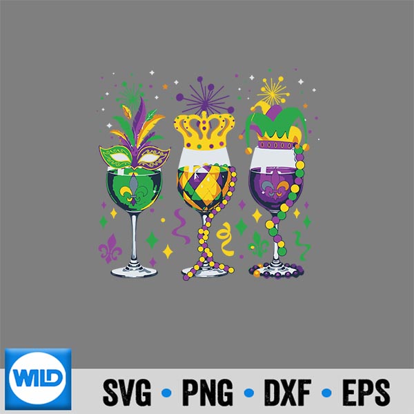 MardiGrasGlassesOfWinesDrinkingGroupMaskedParades