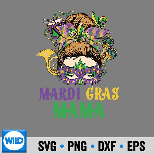 MardiGrasMessyBunHairMardiGrasMama