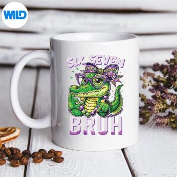 MardiGrasSixSevenBruhMardigatorAlligator67MemeGirlmug