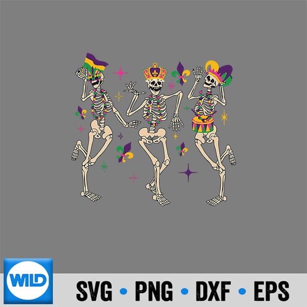 Mardi Gras Skeleton Carnival Dancing Skeletons SVG PNG 7 MardiGrasSkeletonCarnivalDancingSkeletons