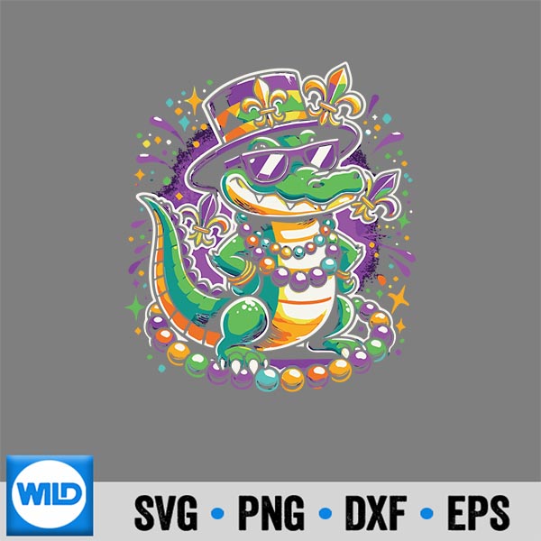 Mardigator Mardi Gras Alligator Mardi Gras SVG PNG Download 7 MardigatorMardiGrasAlligatorMardiGras