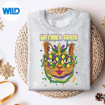 Meowdi Gras Mardi Gras Cat Lover New Orleans Louisiana Design for Cricut 4 MeowdiGrasMardiGrasCatLoverNewOrleansLouisianasweater