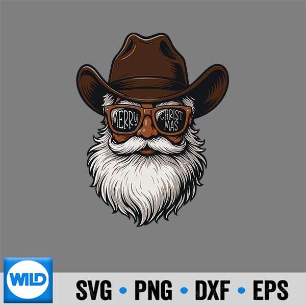 Merry Christmas Santa Cow Xmas Country Silhouette SVG PNG 6 MerryChristmasSantaCowXmasCountry