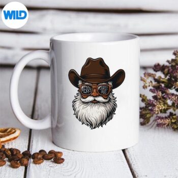 MerryChristmasSantaCowXmasCountrymug