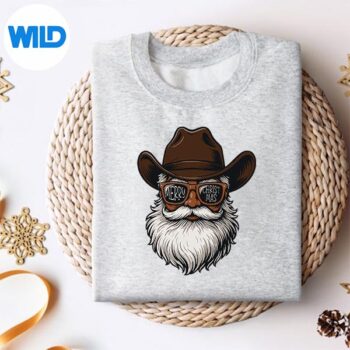 MerryChristmasSantaCowXmasCountrysweater