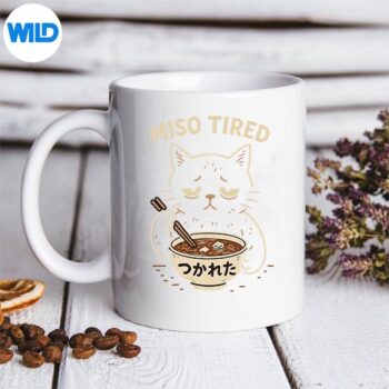 MisoTiredCatJapanesePunRamenHumormug