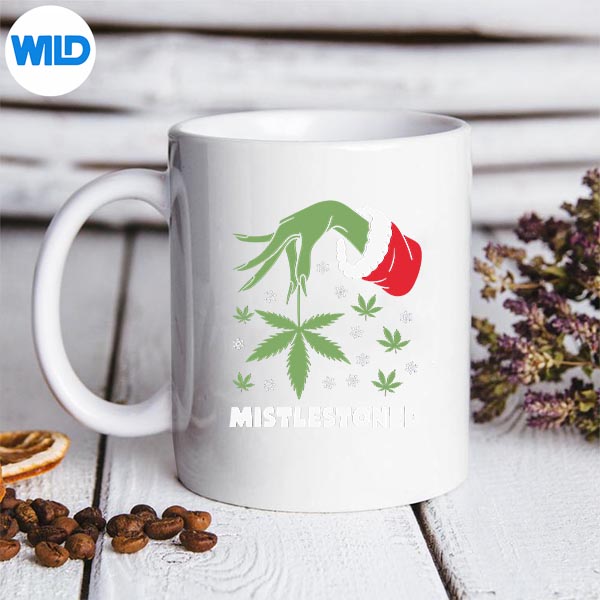 Mistlestoned Weed Leaf Cannabis Marijuana Ugly Christmas Cut File 3 Mistlestoned Weed Leaf Cannabis Marijuana Ugly Christmas Cut File - Image 3