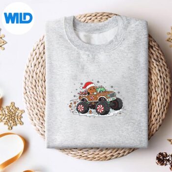 Monstertruck Gingerbread Christmas Baking Cookies PNG SVG for Cricut 4 MonstertruckGingerbreadChristmasBakingCookiessweater