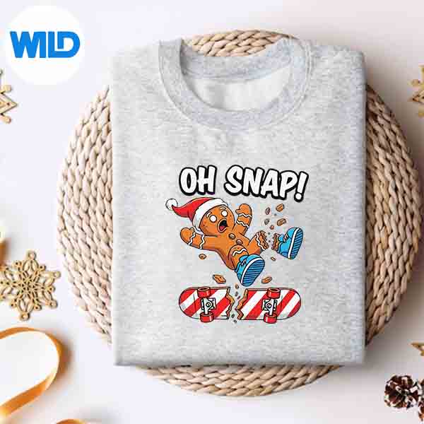Oh Snap Gingerbread Man Skateboard Christmas Pajama Silhouette SVG PNG Cut File 2 Oh Snap Gingerbread Man Skateboard Christmas Pajama Silhouette SVG PNG Cut File - Image 2