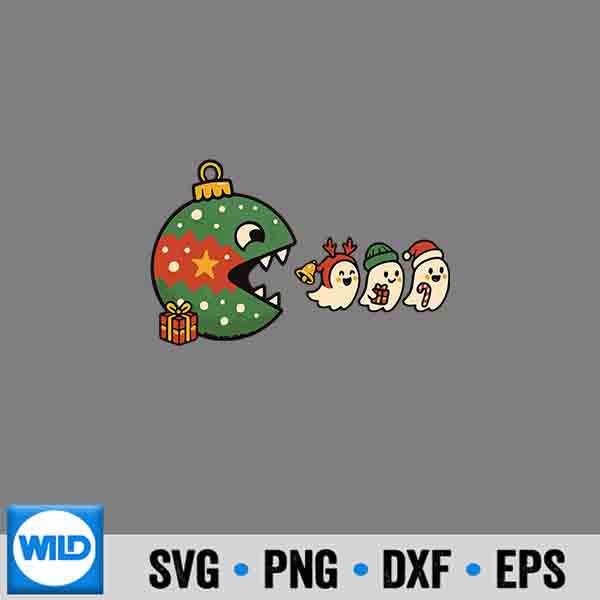 Ornament Eating Holiday Ghosts Gamers Christmas SVG PNG Download 7 OrnamentEatingHolidayGhostsGamersChristmas