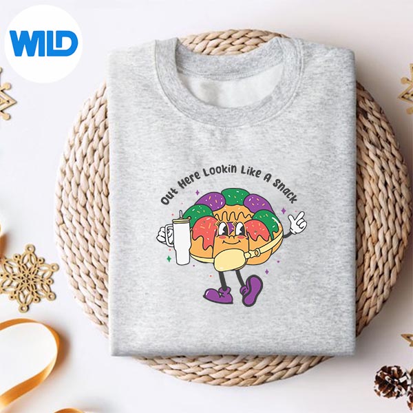 Over Here Looking Like A Snack Mardi Gras King Cake SVG PNG 2 Over Here Looking Like A Snack Mardi Gras King Cake SVG PNG - Image 2