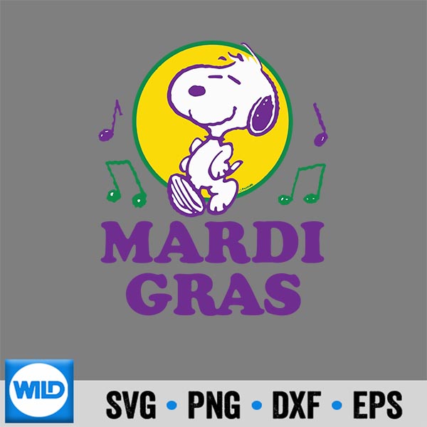 Peanuts Mardi Gras Vintage SVG PNG Cut File 7 PeanutsMardiGrasVintage