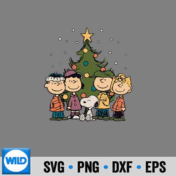 Peanuts Peanuts Christmas Group Vintage Silhouette SVG PNG 6 PeanutsPeanutsChristmasGroupVintage