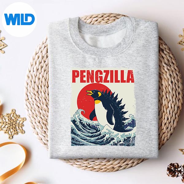 Pengzilla Penguin Lover Bird Watcher Digital Download 2 Pengzilla Penguin Lover Bird Watcher Digital Download - Image 2