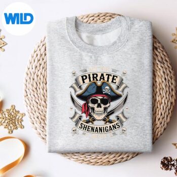 PirateHalloweenSkullLetThePirateShenanigansBeginsweater