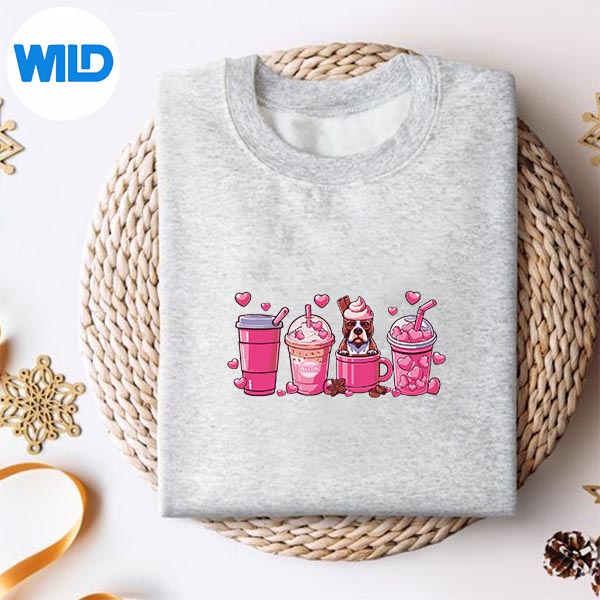 Pit Bull Inside Cup Coffees Lover Valentines Day Hearts Digital Download 2 Pit Bull Inside Cup Coffees Lover Valentines Day Hearts Digital Download - Image 2