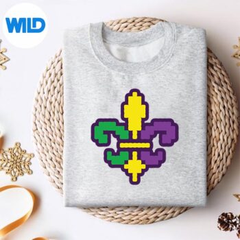 PixelatedJesterHatVideoGamerEsportsRetroMardiGrassweater