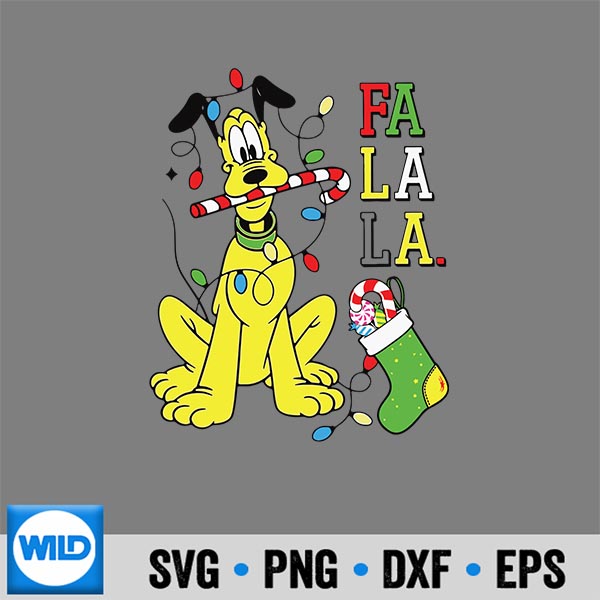 Pluto Christmas Cute Pluto La Fa Fa Vector Design 6 PlutoChristmasCutePlutoLaFaFa