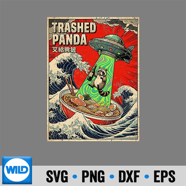 RaccoonRamenUfoJapaneseAnimeTrashedPanda