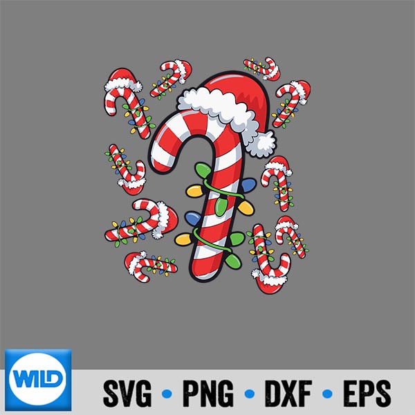 Red And White Candy Cane Santa Christmas Xmas Lights SVG PNG Digital Download 6 RedAndWhiteCandyCaneSantaChristmasXmasLights