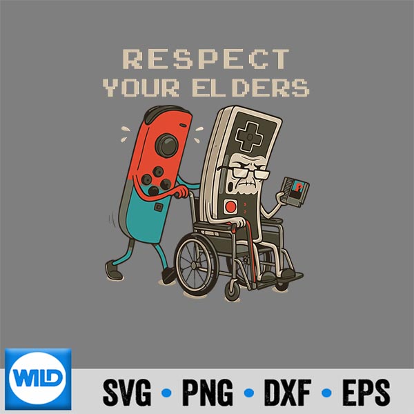 Respect Your Elders Retro Gaming Gamer Controller 80s SVG PNG Download 7 RespectYourEldersRetroGamingGamerController80s