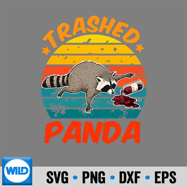 Retro Vintage Sunset Trashed Panda Drunk Racoon Meme Digital Download 6 RetroVintageSunsetTrashedPandaDrunkRacoonMeme