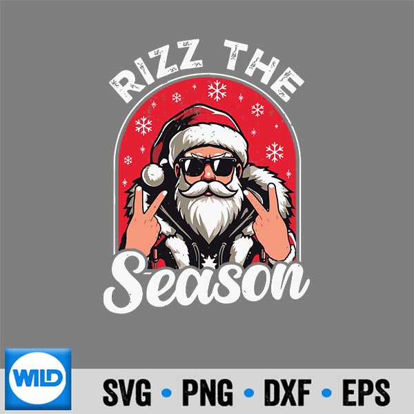 RizzTheSeasonSayingSantaClausRizzmasChristmas