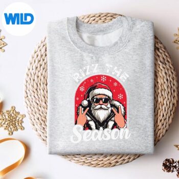 RizzTheSeasonSayingSantaClausRizzmasChristmassweater