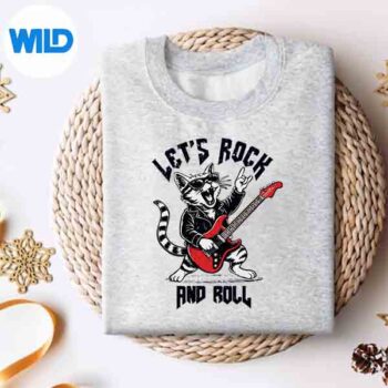 Rock And Roll Cat Guitarist Vintage Rockroll Cat Guitar SVG PNG Cut File 4 RockAndRollCatGuitaristVintageRockrollCatGuitarsweater