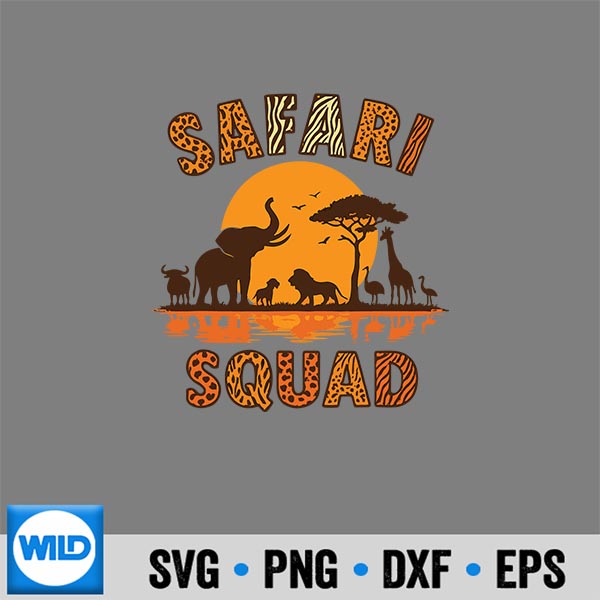 Safari Squad Animal Family Trip Zoo World Girls Vector Design 6 SafariSquadAnimalFamilyTripZooWorldGirls