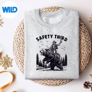 Safety Third Guys Grizzly Bear Cow Western Digital Design 4 SafetyThirdGuysGrizzlyBearCowWesternsweater