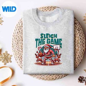 SantaClausPlaysBasketballChristmasXmassweater