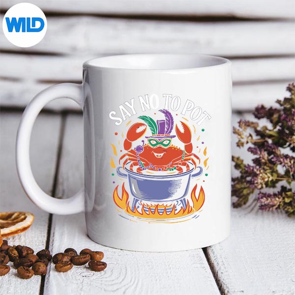 Say No To Pot Crab Boil Lobster Festival Mardi Gras SVG PNG 3 Say No To Pot Crab Boil Lobster Festival Mardi Gras SVG PNG - Image 3
