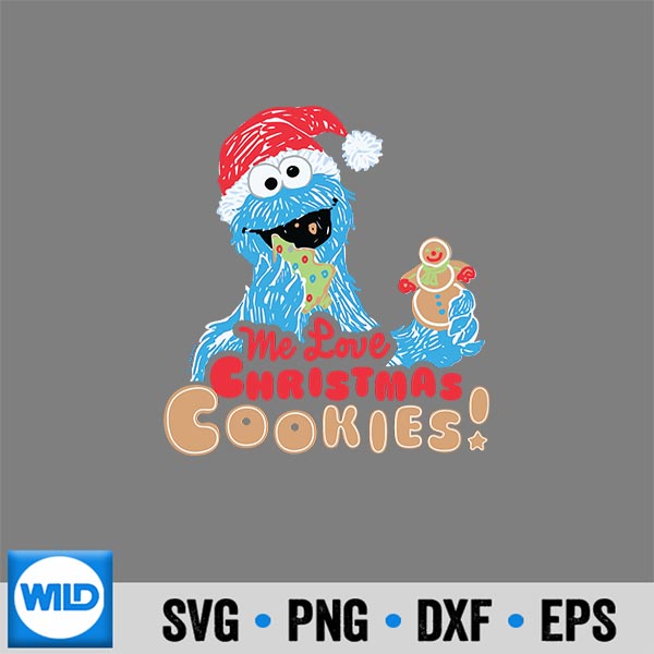 SesameStreetCookieMonsterMeLoveChristmasCookies