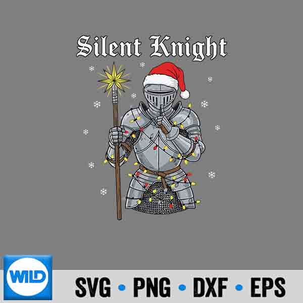 Silent Santa Knight Medieval Christmas Warrior Festive Vector Design 7 SilentSantaKnightMedievalChristmasWarriorFestive