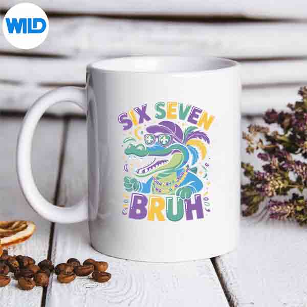 Six Seven Bruh Pastel Mardi Gras Gator Beads Colorful Party Digital Design 3 Six Seven Bruh Pastel Mardi Gras Gator Beads Colorful Party Digital Design - Image 3