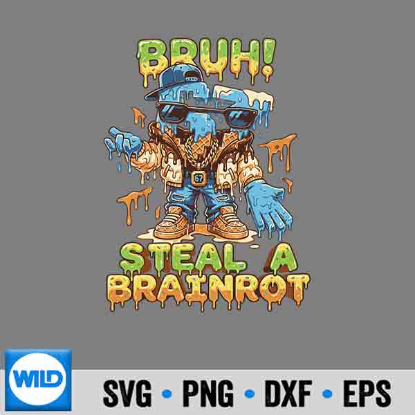 Six Seven Meme Bruh Steal A Brainrot 67 Silhouette SVG PNG Cut File 7