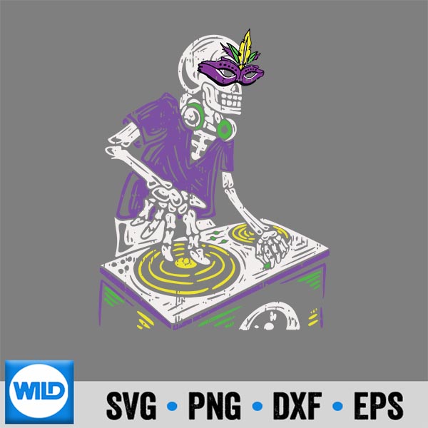 Skeleton Dj Masquerade Mask Mardi Gras Carnival Parade Party Silhouette SVG PNG Cut File 7 SkeletonDjMasqueradeMaskMardiGrasCarnivalParadeParty