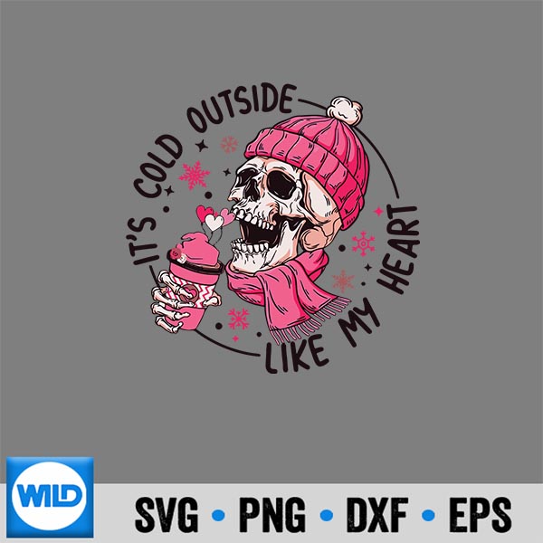 SkeletonItsColdOutsideLikeMyHeartValentinesCouple